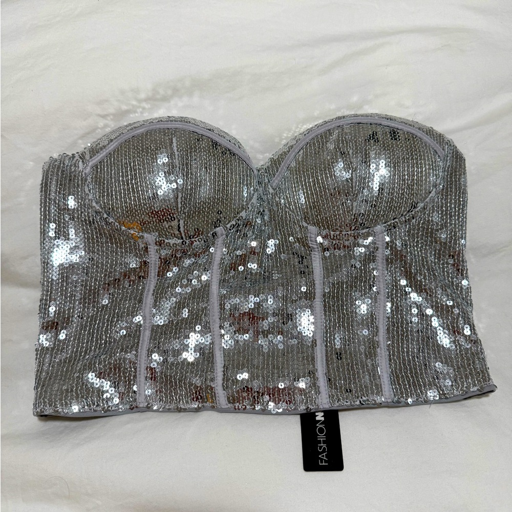 Sequin corset top